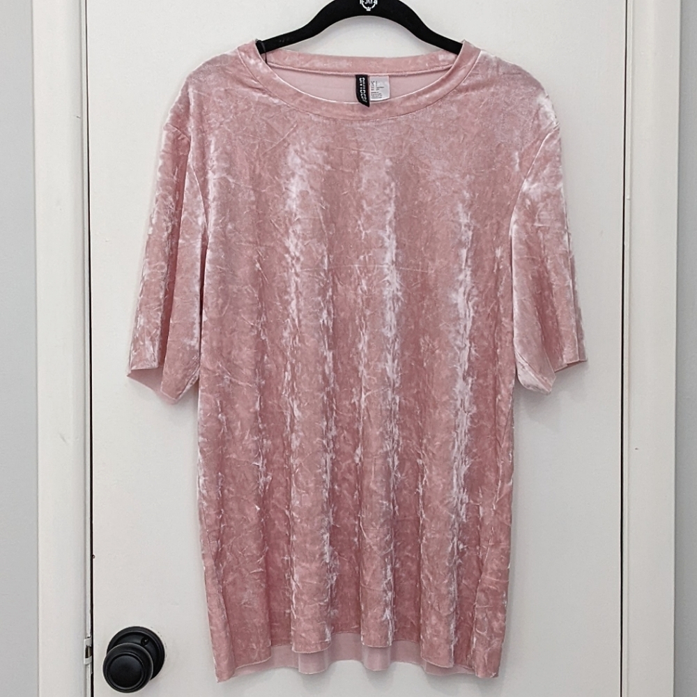 H&M Pink Velvet Top